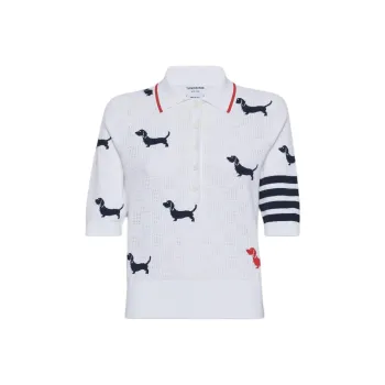 THOM BROWNE 4 Bar Hector Short Sleeved Polo Shirt