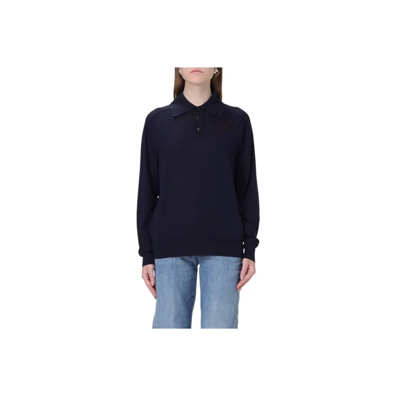 Bottega Veneta Tonal Stitched Ribbed Cuffs Polo Shirt-0