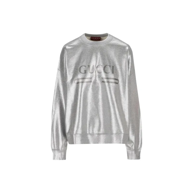 GUCCI Metallic Crewneck Sweatshirt-0