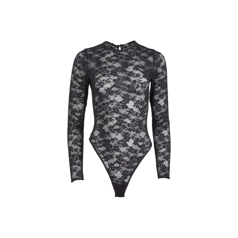 Fleur Du Mal Le Stretch Lace Bodysuit-0
