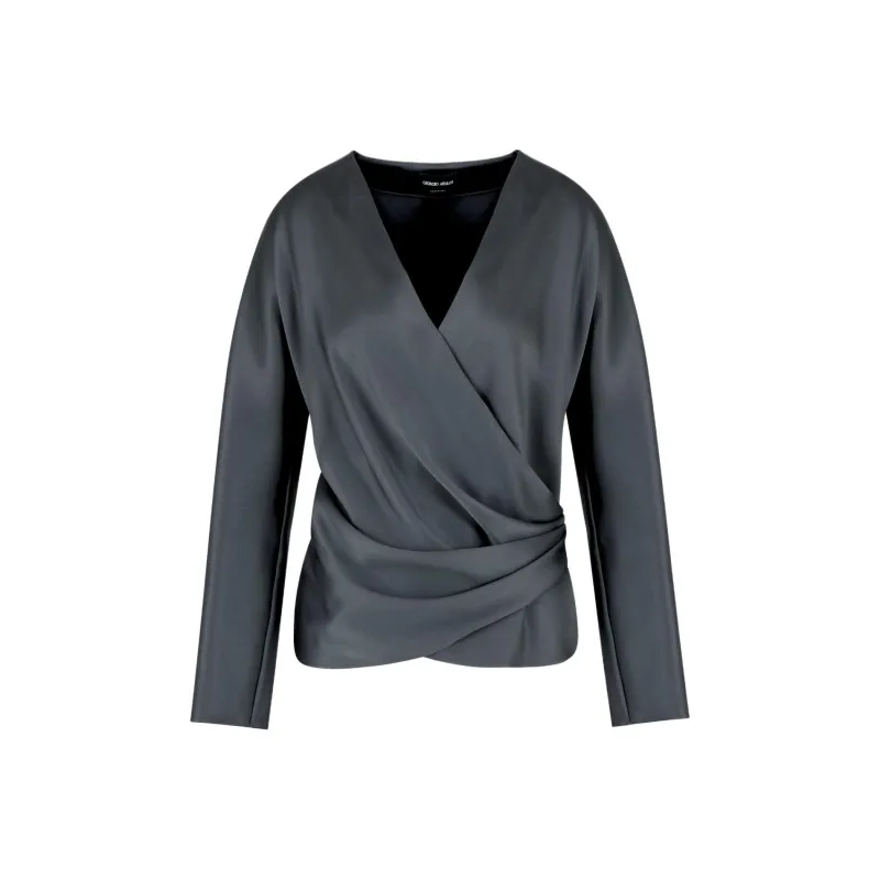GIORGIO ARMANI Draped Blouse-0
