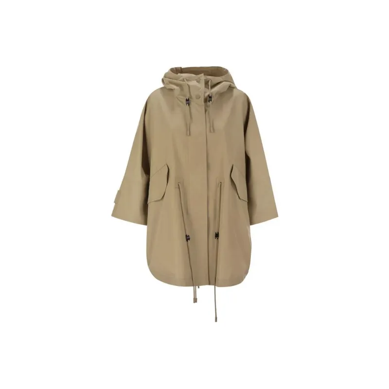 MaxMara Drip Proof Technical Gabardine Cape-0