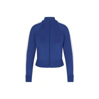 SKIMS TRACK ZIP UP JACKET Jackets Coats Women's COBALT/Cobalt Blue