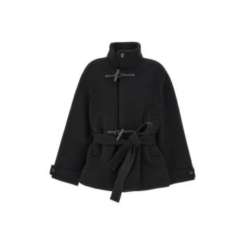 Lemaire Short Bathrobe Duffle Coat 'Black'