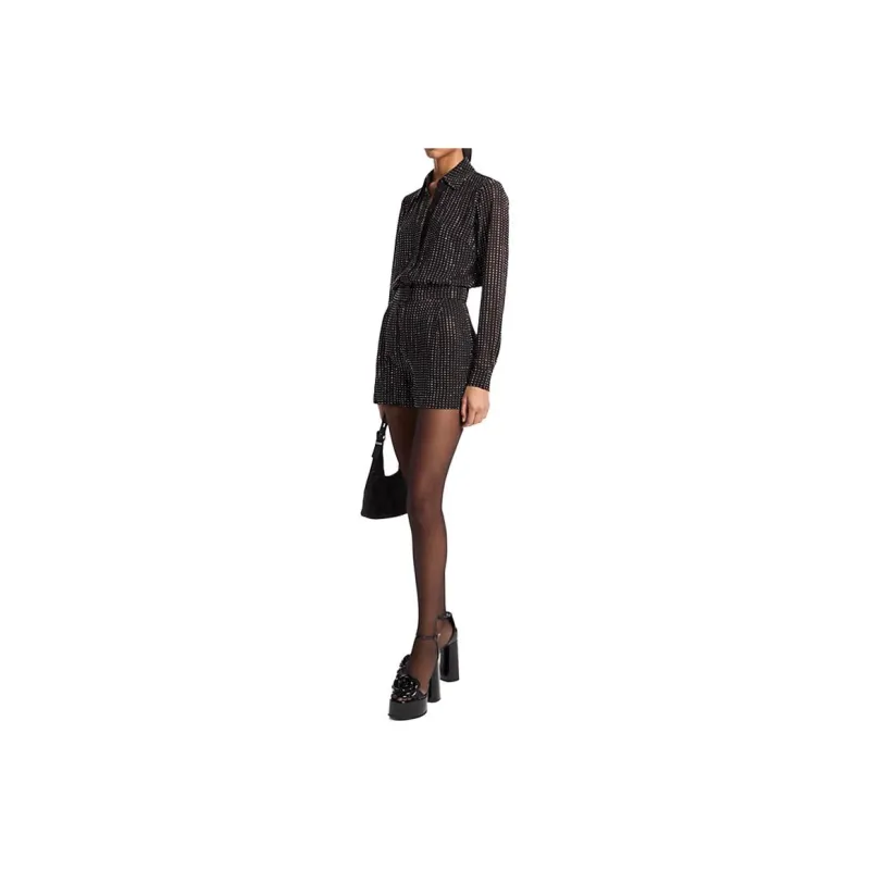 MICHAEL KORS Rhinestone Georgette Romper-0