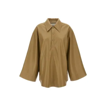 NANUSHKA Clarice Split-Collared Blouse