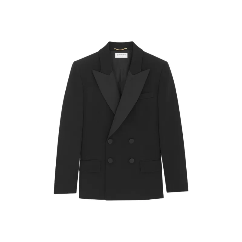 SAINT LAURENT Tuxedo Double Breasted Jacket-0
