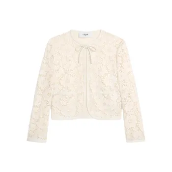 CELINE SS25 Jackets & Coats Women's Ivory White