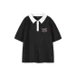 Black with White Collar