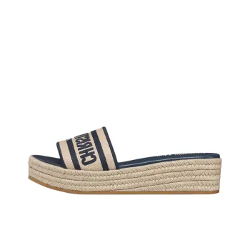 DIOR Dway Slide Slippers 4.5cm Women's Beige Blue
