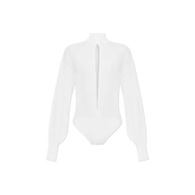 Alaia Long Sleeved Fine Knitted Bodysuit-0