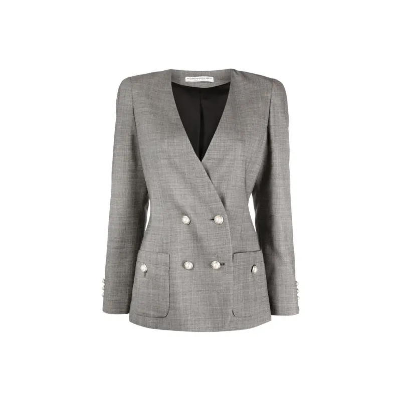 Alessandra Rich Double breasted Wool Blazer-0