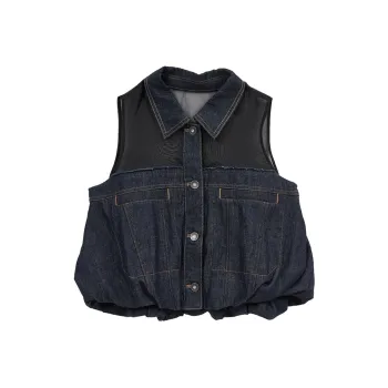 ONLY Shirt Women's Washed Denim Blue