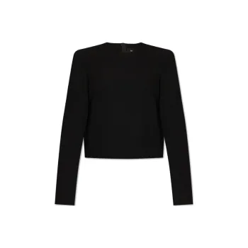 THEORY Crewneck Cropped Blouse