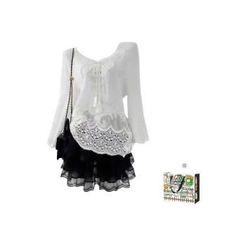 OURUOKE Shirts Women's White