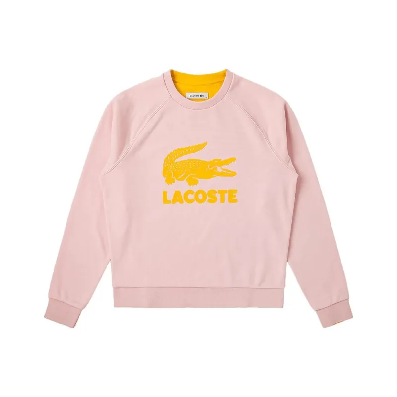 LACOSTE Sweatshirt Women's Pink/Yellow-0