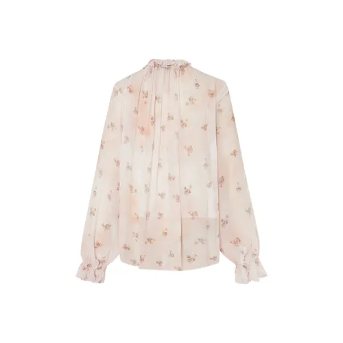 MOCO Shirt Women's Red With Floral Print