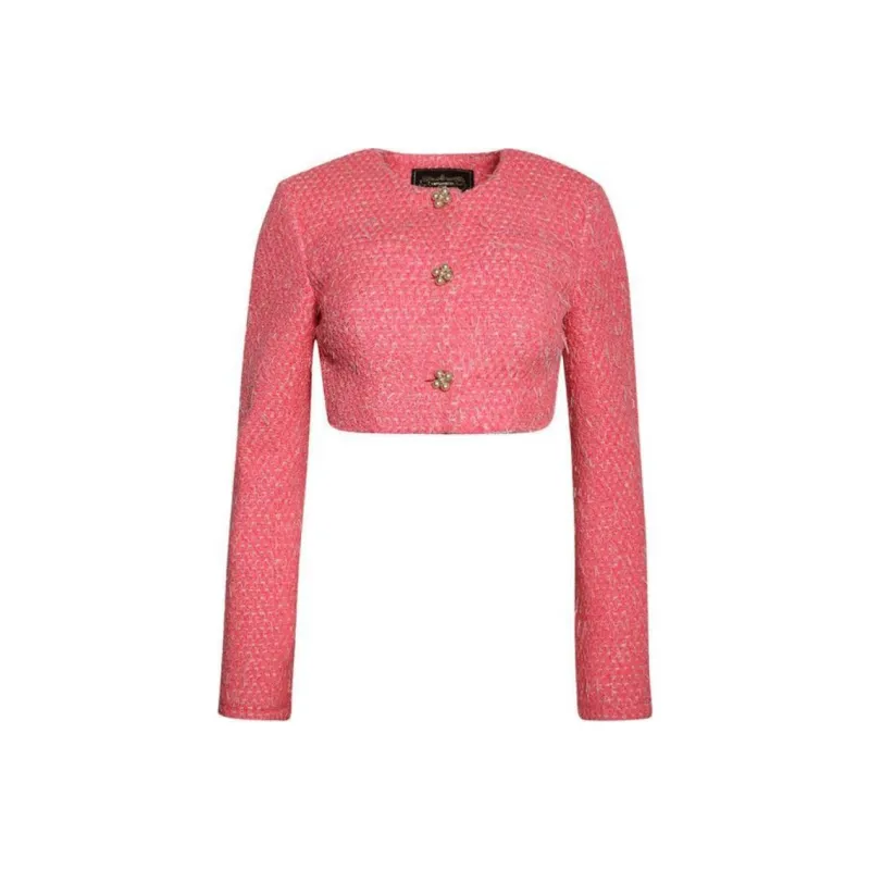 Vetements Deconstructed Tweed Jacket 'Hot Pink'-0