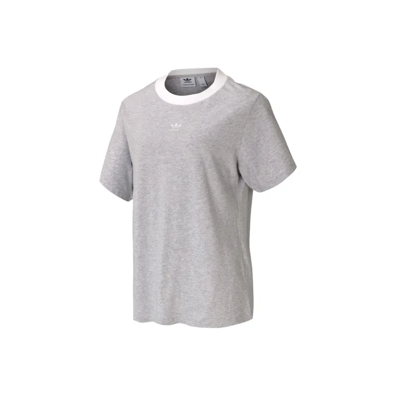 Adidas Originals Regular T Shirt Women's Light Heather Gray/White-0
