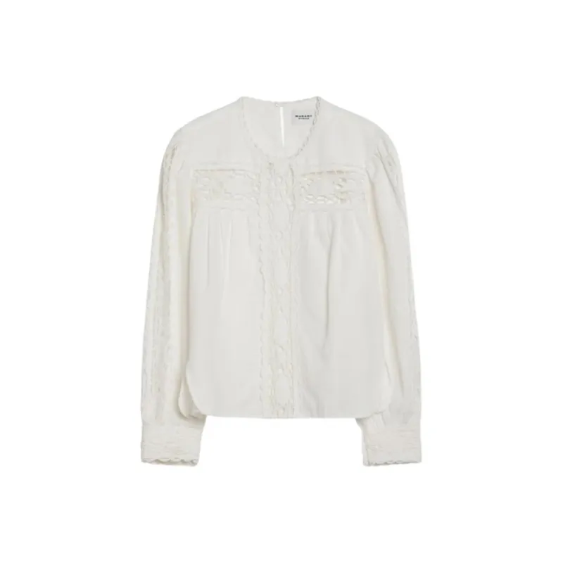 ISABEL MARANT ETOILE Valmira Lace Detailed Top-0