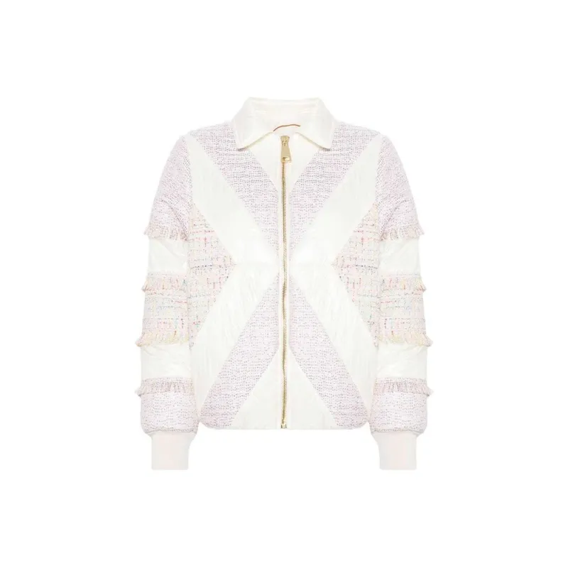 KHRISJOY Tweed-detailed Puffer Jacket-0