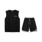 2-Piece Set (Black Top+Black Pants)