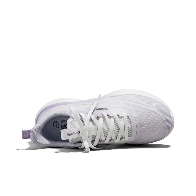 Warrior Anti Slip Wear Resistant Low Top Casual Running Shoes Women's Purple White-3
