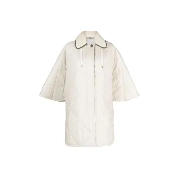 Brunello Cucinelli Wide Sleeved Drawstring Quilted Coat