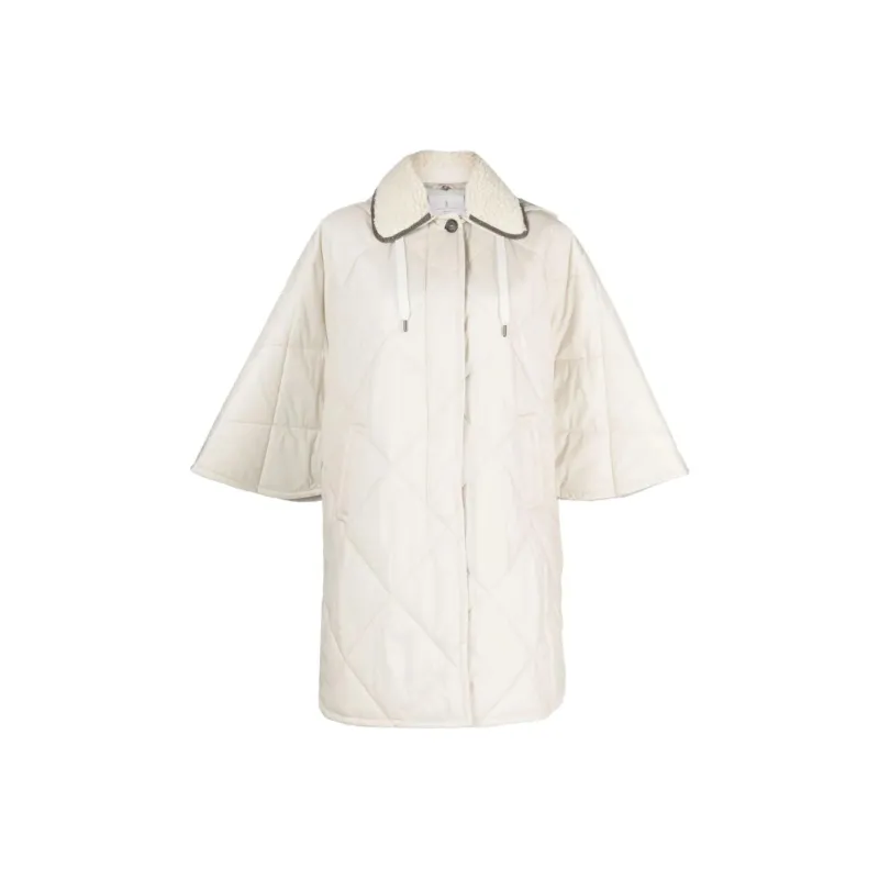 Brunello Cucinelli Wide Sleeved Drawstring Quilted Coat-0