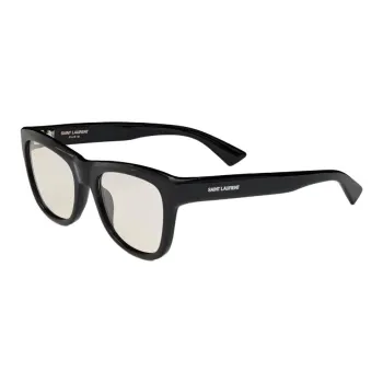 SAINT LAURENT Acetate Nylon Irregular Shape Sunglasses Unisex Black