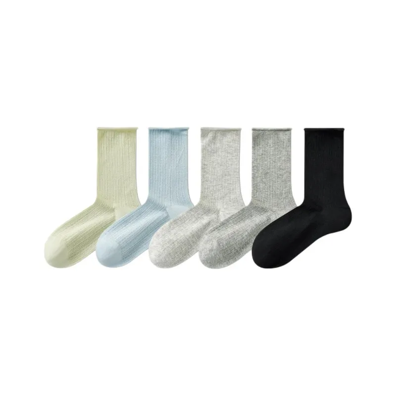 Temooues Mid Calf Socks Women's Combo Set-13