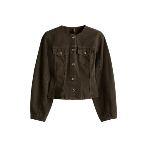 H&M 다크 브라운 여성 셔츠