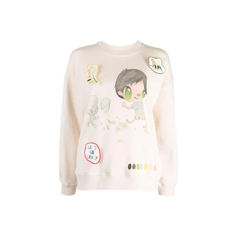 MIRA MIKATI x Javier Calleja Sweatshirt Women's Light Beige-0