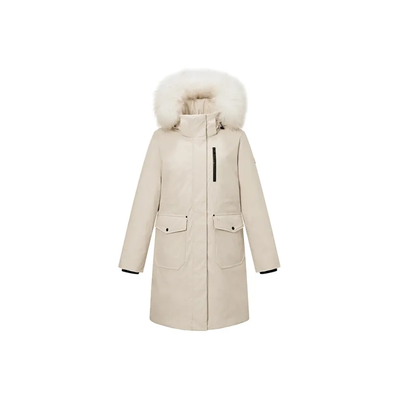 HAZZYS Mid length Down Jacket Women's Ivory-0