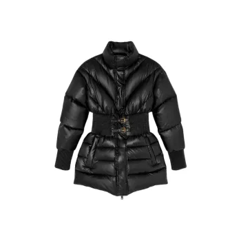 VERSACE JEANS COUTURE Baroque buckle Padded Jacket