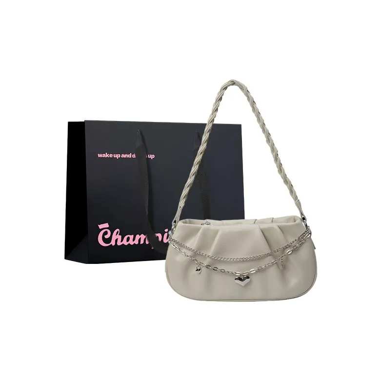 Champion Cub PU Crossbody Bag, Shoulder Bag Women's Ecru/Light Khaki/Black-2