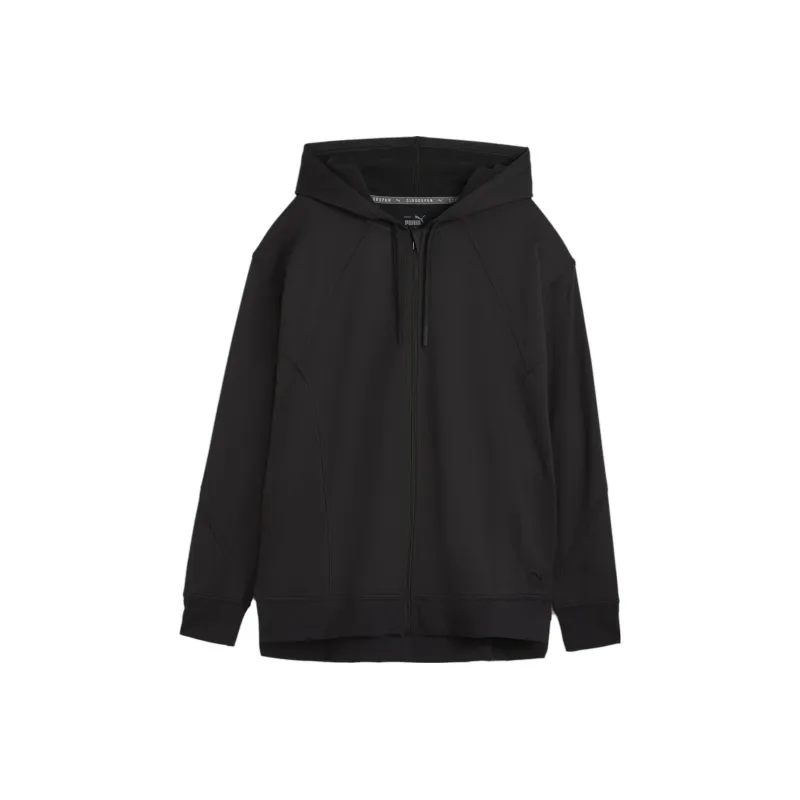 PUMA WOMEN'S CLOUDSPUN FULL-ZIP TRAINING HOODIE Sweatshirt Women's Black-0