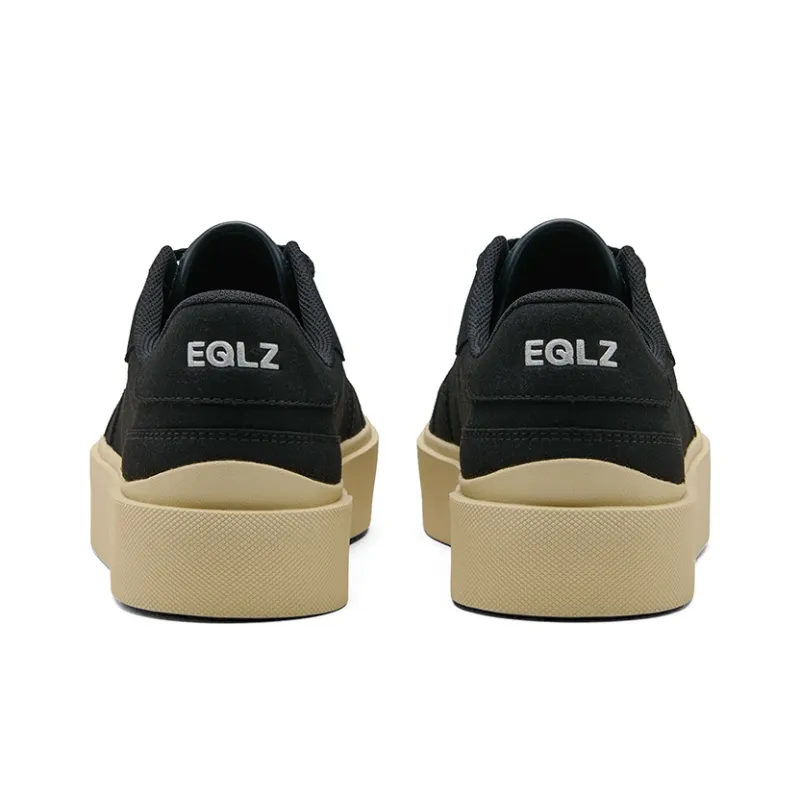 EQLZ EQUALIZER Fault 25 Anti Slip Wear Resistant Low Top Skateboard Shoes Unisex Ghost Black-4