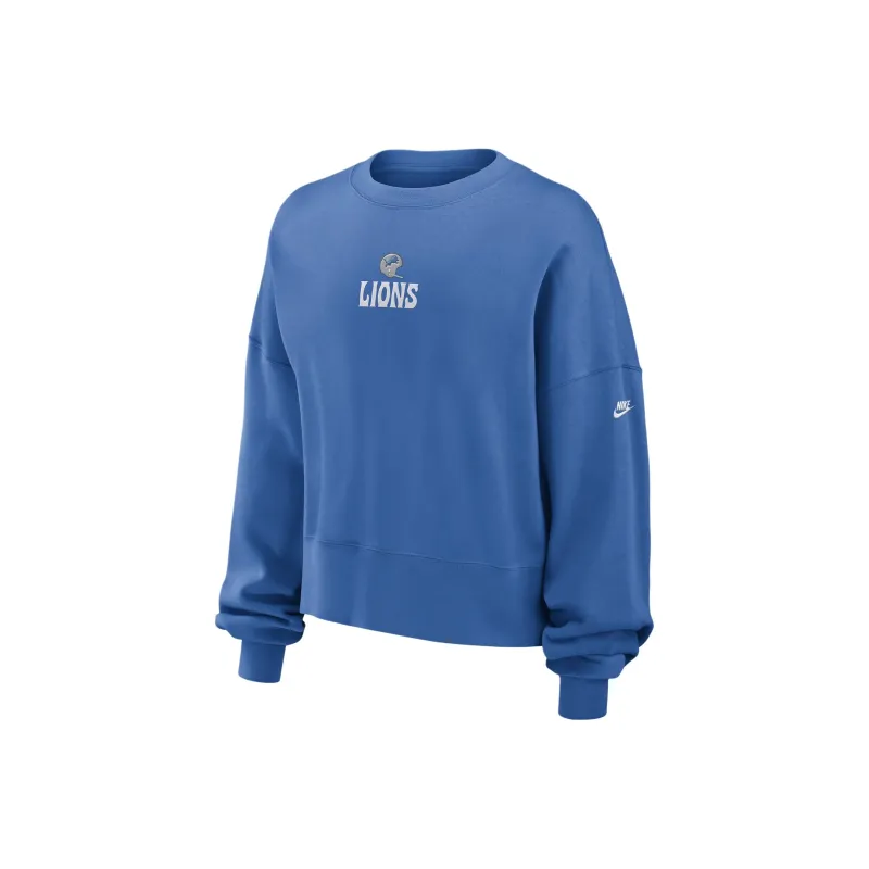 Nike Detroit Lions Rewind Women's Nike Nfl Pullover Crew-0