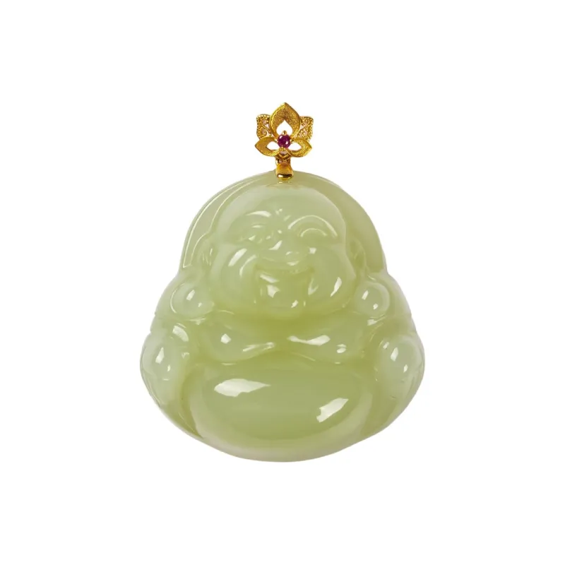 Execute The Blessing Hetian Jade Pendants Yellow Jade Unisex-0