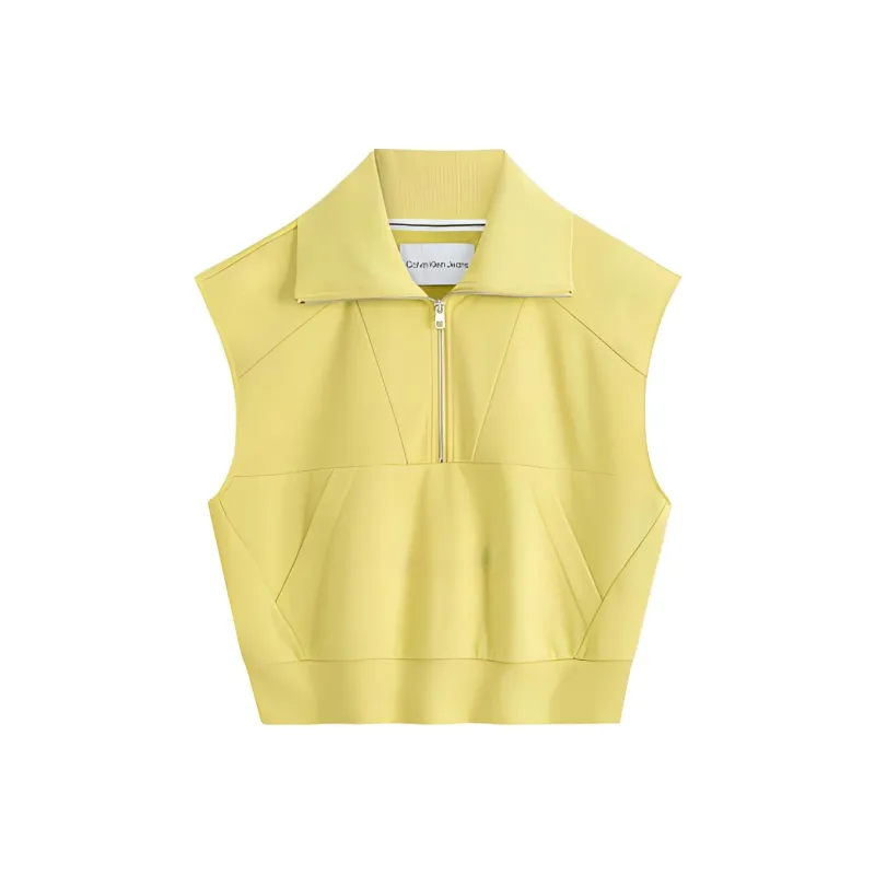 CALVIN KLEIN FW23 Sweatshirt Women's Yellow Cream-0