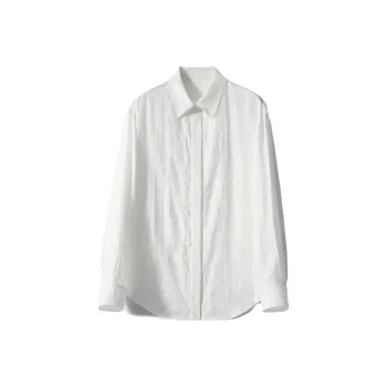 OURUOKE Shirts Women's White