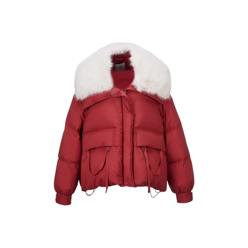 XIANGYING Down Jacket Women's Red-0
