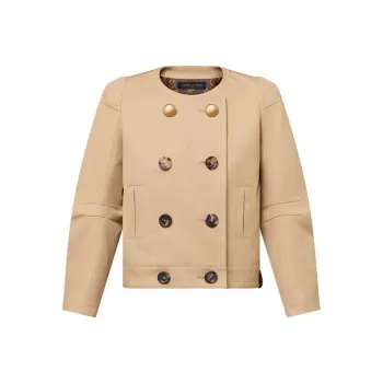 LOUIS VUITTON Double-Breasted Gabardine Jacket
