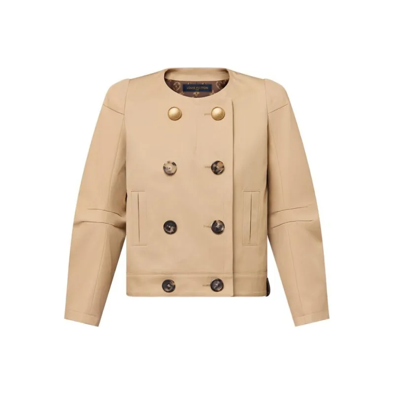 LOUIS VUITTON Double-Breasted Gabardine Jacket-0