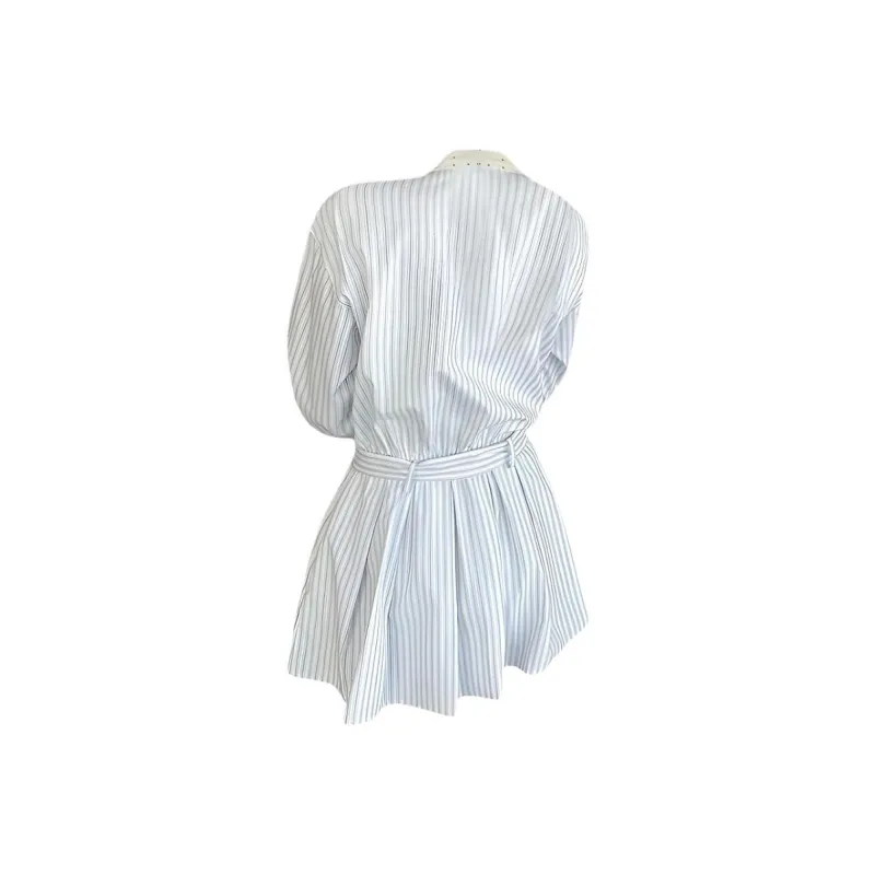 GOSO Long Sleeved Dress Women's Shirt Dress With Belt-0