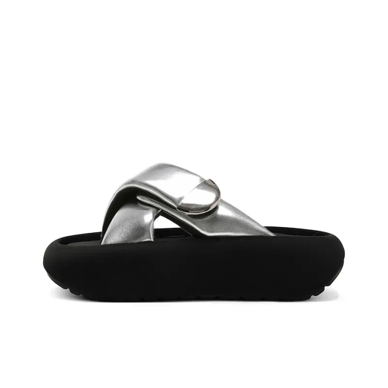 Uinnate Abrasion Resistant Slide Slippers Women's Black-5