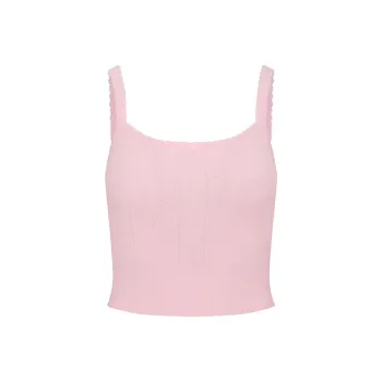 SKIMS FW24 Fake Day Collection Sweater Pointelle Cami Camisole Women's BABY PINK/Light Pink