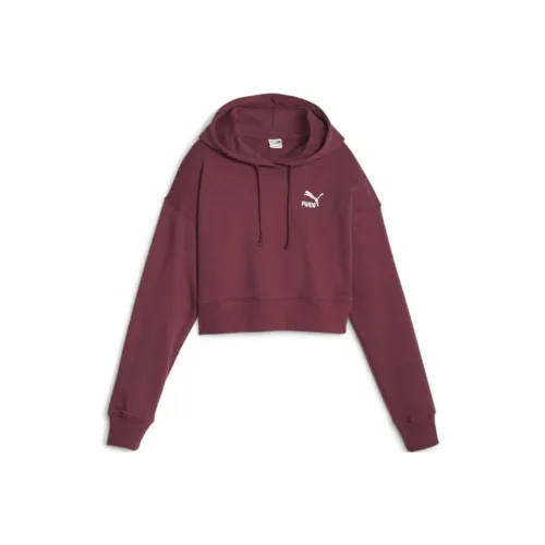 PUMA CLASSICS Cropped Hoodie TR Sweatshirt Women's Red