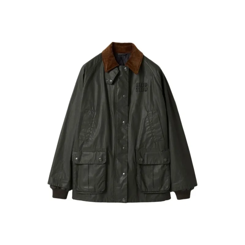 MIU MIU Button Up Poplin Jacket-0